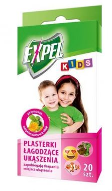 Plasterki łagodzące ukąszenia Expel Kids (20 sztuk)