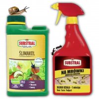 Preparat na mrówki Substral 750 g + Granulat na ślimaki Ślimakol organic 685 g